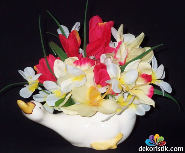 porselen yapma çiçek saksısı