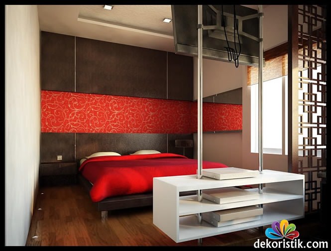 kırmızı yatak odası modelleri