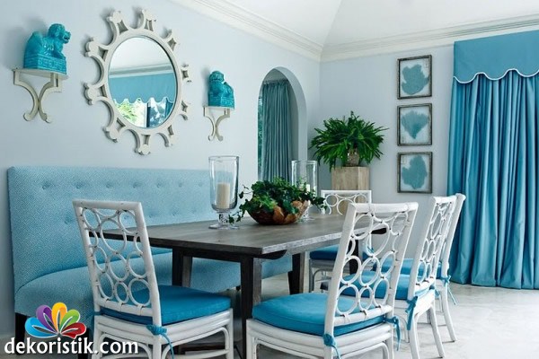 mavi yemek odası