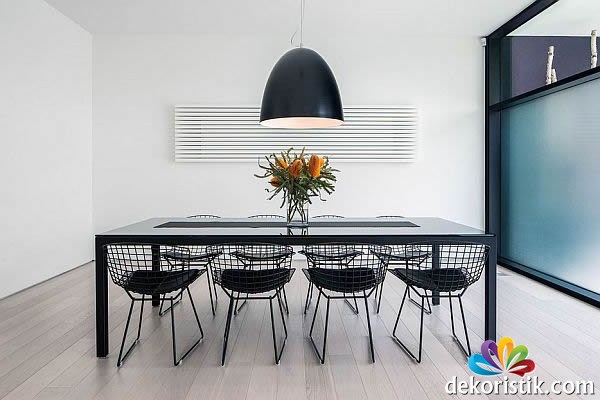 siyah modern yemek odası mobilyası