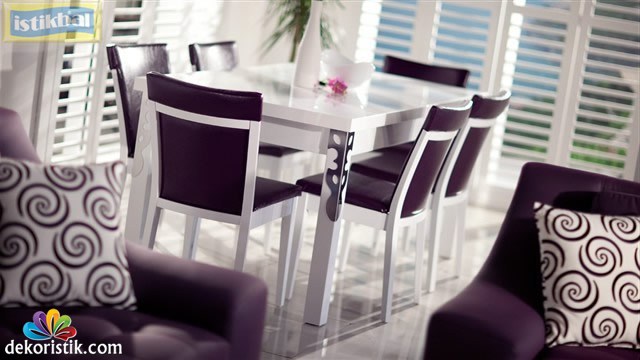 istikbal mobilya bianco yemek odasi beyaz mor11