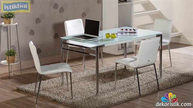 istikbal mobilya matrix beyaz masa sandalye