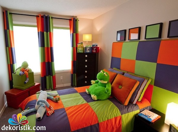 yeşil renk genç odası