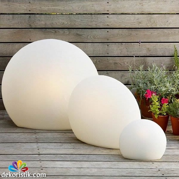yumurta şeklinde bahçe lambası modeli