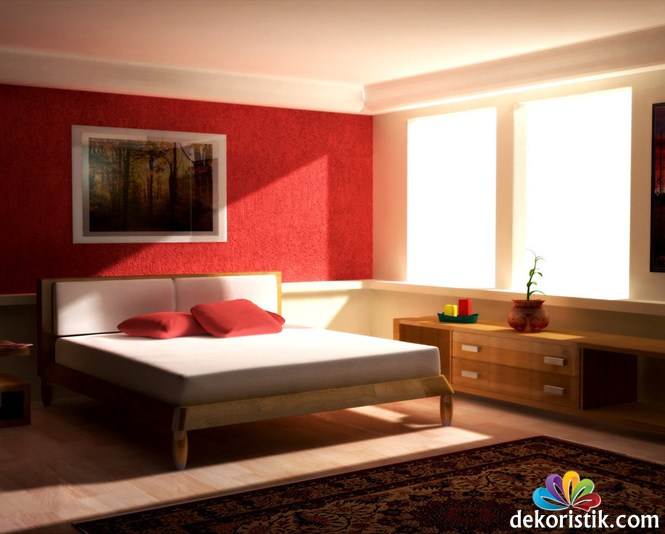 kırmızı yatak odaları
