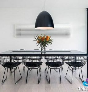 siyah modern yemek odası mobilyası