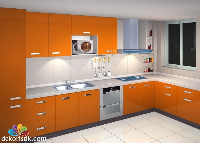 turuncu mutfak dolabi modelleri