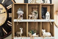 Rustic Farmhouse Christmas Cubby Organizer for Holiday Decor