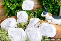 DIY No-Sew Easter Stamped Drop Cloth Craft