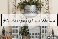 Farmhouse Winter Mantel and Fireplace Decor Ideas