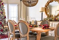 Elegant Burgundy and Gold Christmas Dining Room Inspiration