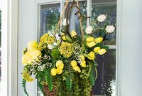 DIY Faux Flower Hanging Basket for Your Front Door
