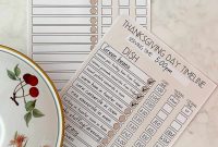 Thanksgiving Day Timeline and Menu Planner