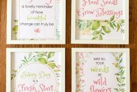 Free Spring Printables, Soft Spring Colors and Grain Sack Fabric