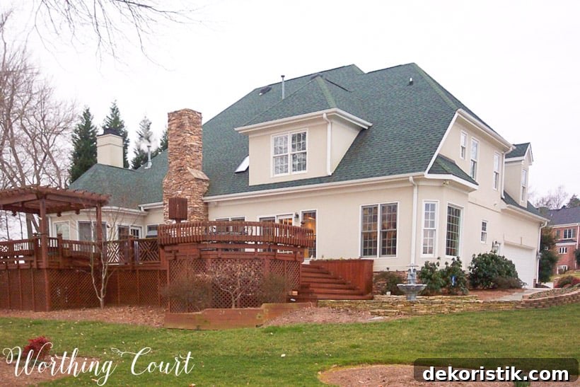 The house before the new deck was built.