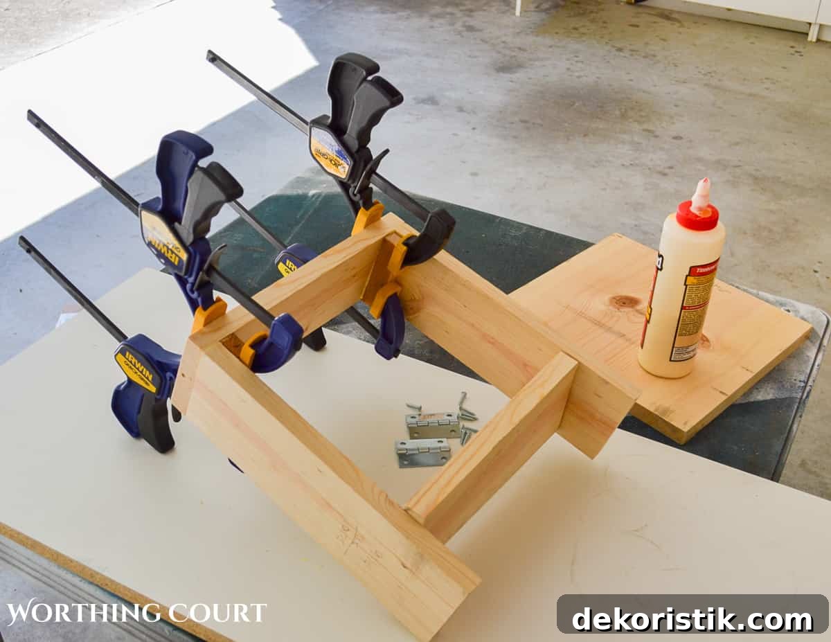 assembled wood frame for washer hookup cover