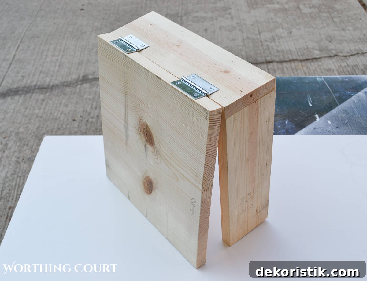 hinged cover attached to frame