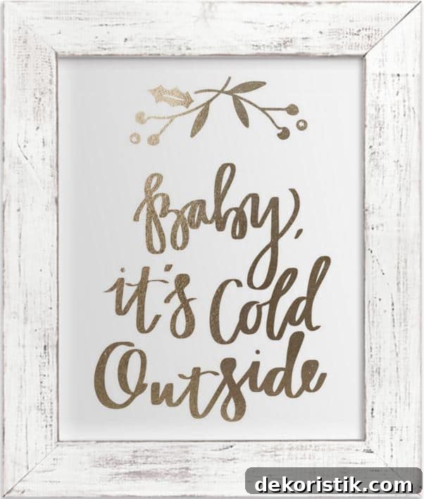 Baby It's Cold Outside Gold Foil Print From Minted.