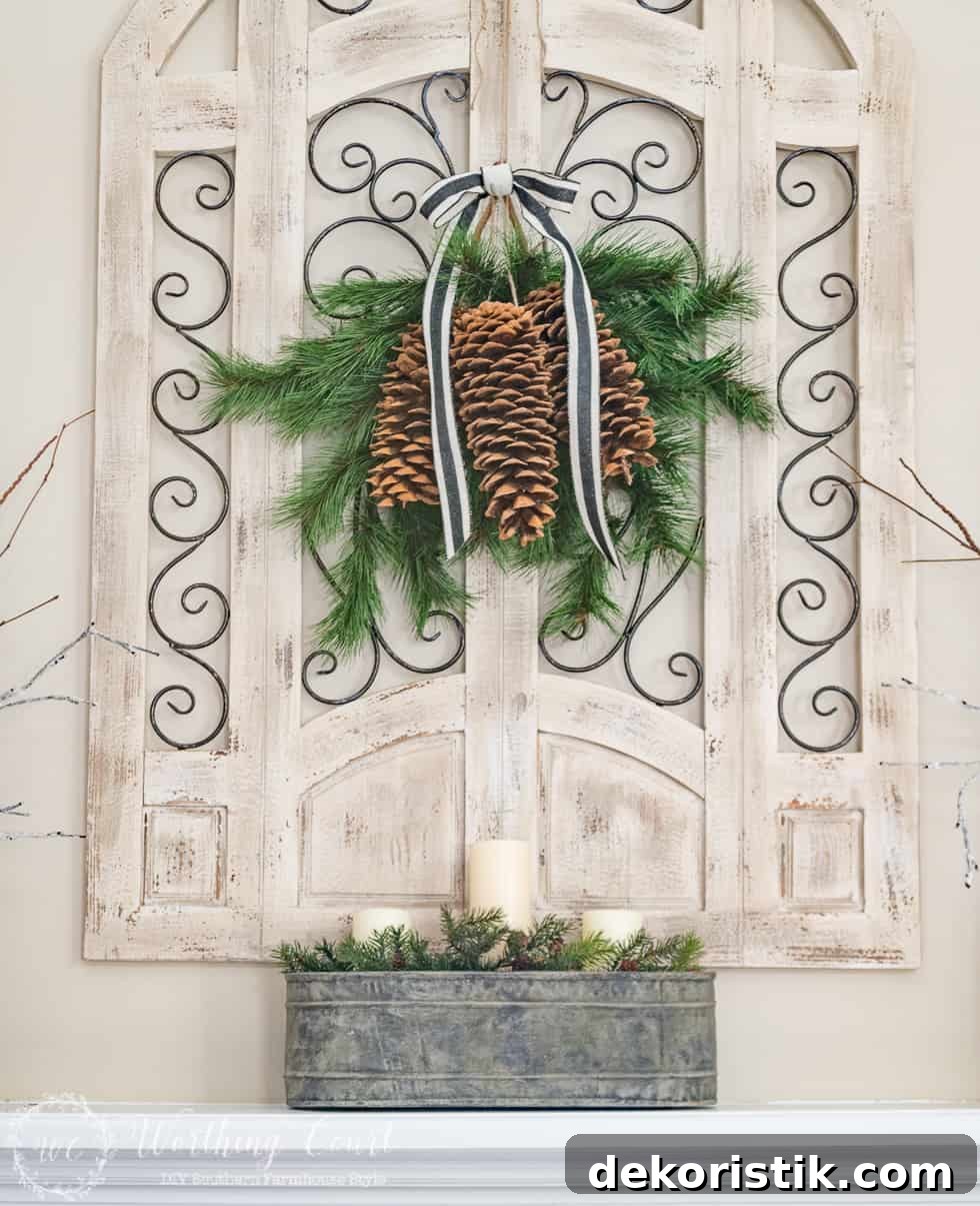 Winter Fireplace Mantel And Hearth