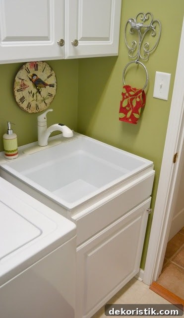Laundry sink and cabinet