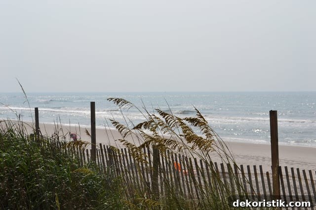 Tiny Beach Condo Remodel: Coastal Makeover Part 1 2 View from the deck showing hazy beach day