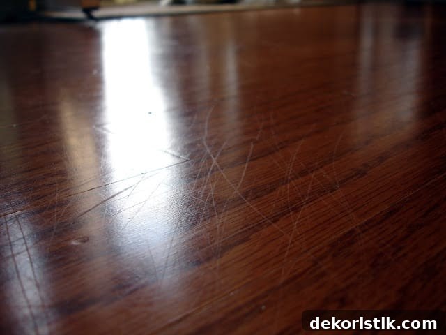 Scratches on floor