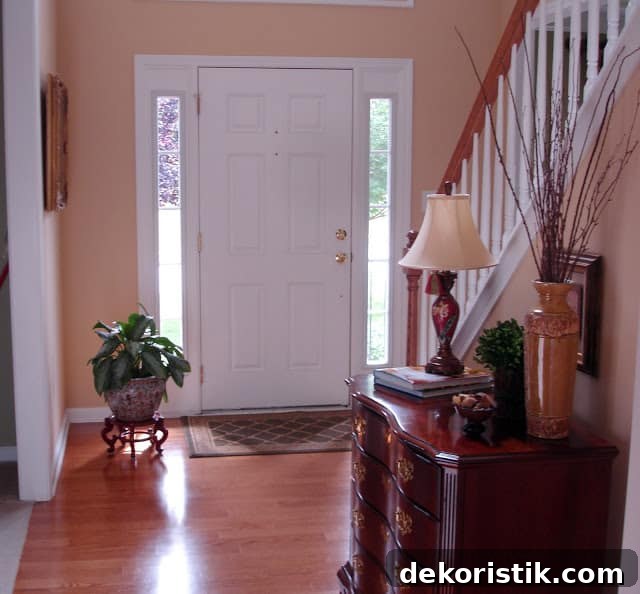Foyer chest and vignette