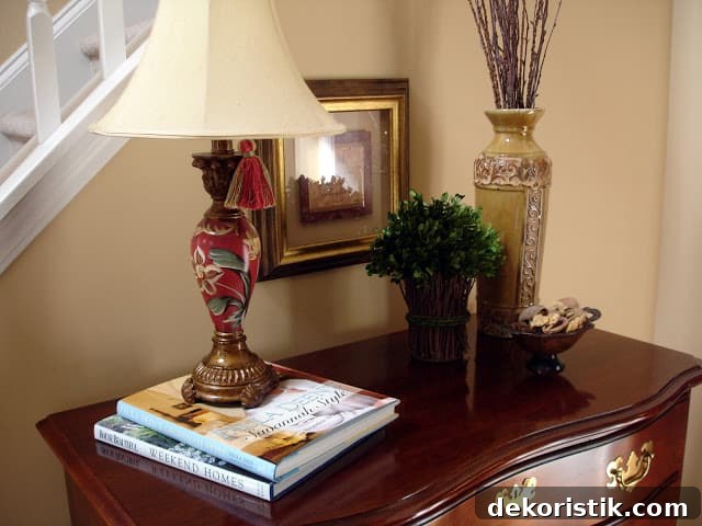 Decorative chest in foyer