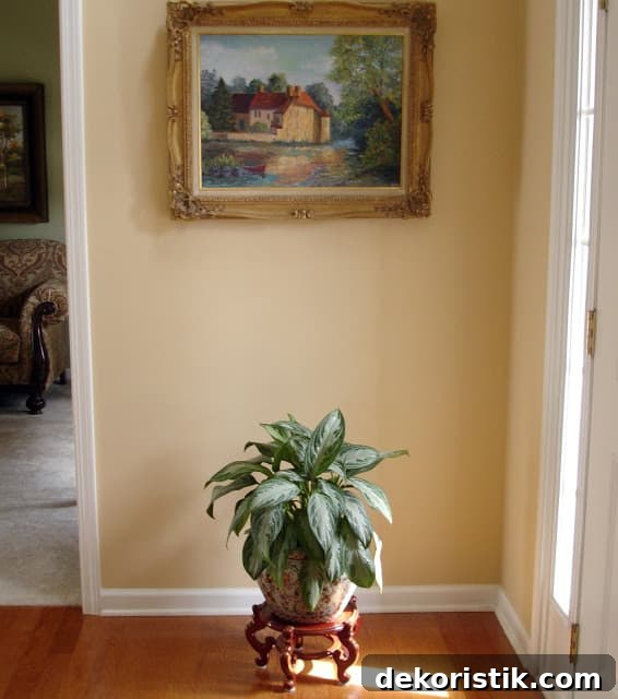 Oil painting in foyer