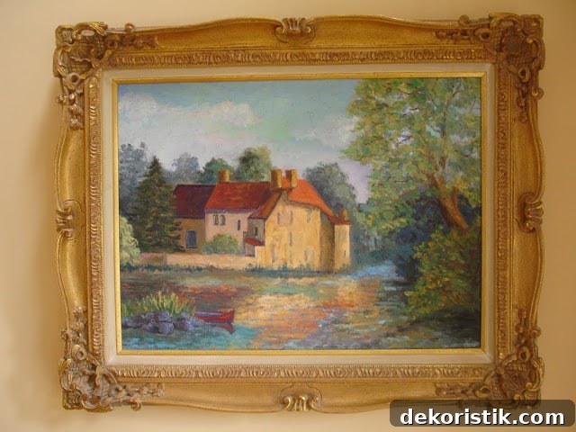 Oil painting of Tuscan villa