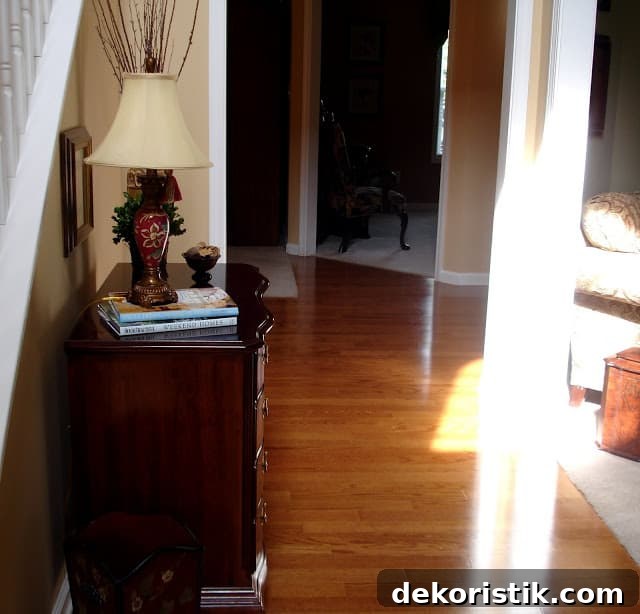 Sunlight highlighting foyer