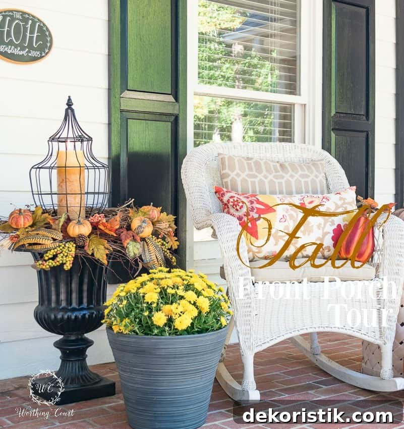 Fall front porch tour || Worthing Court
