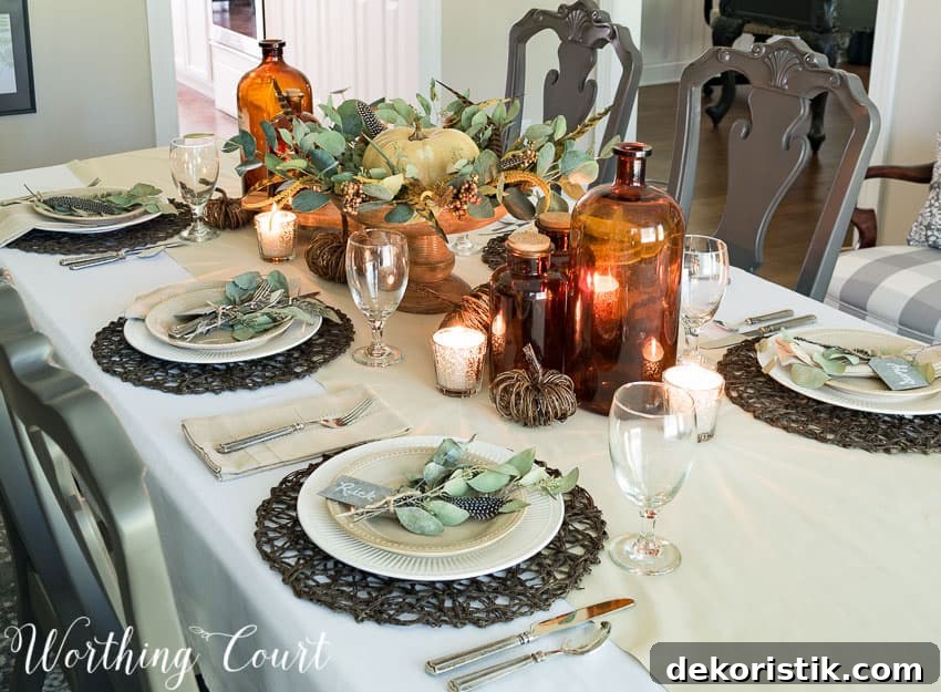Causal And Elegant Thanksgiving Tablescape || Worthing Court