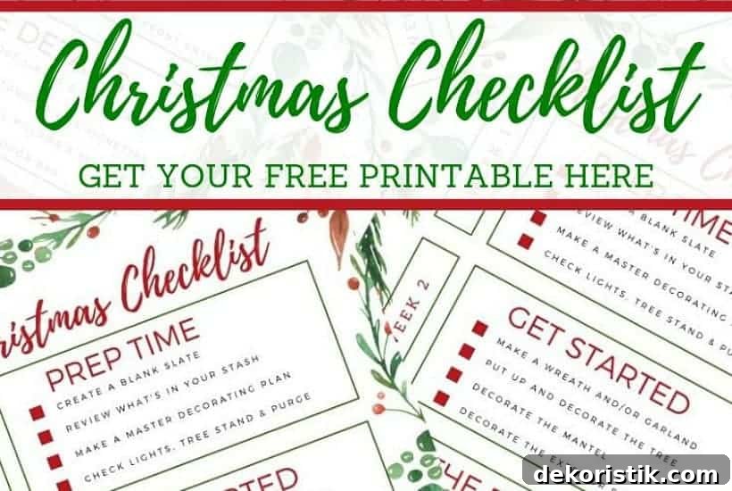 5 Christmas Prep Tasks to Do Today 3 Pinterest graphic for Christmas decorating timeline.