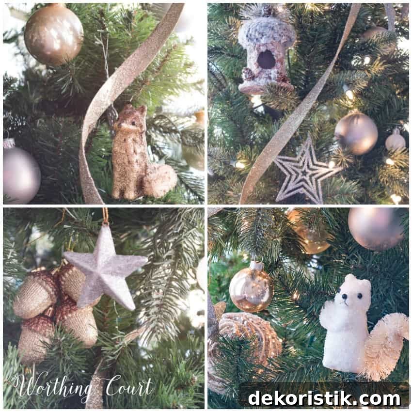 nature inspired Christmas tree ornaments || Worthing Court