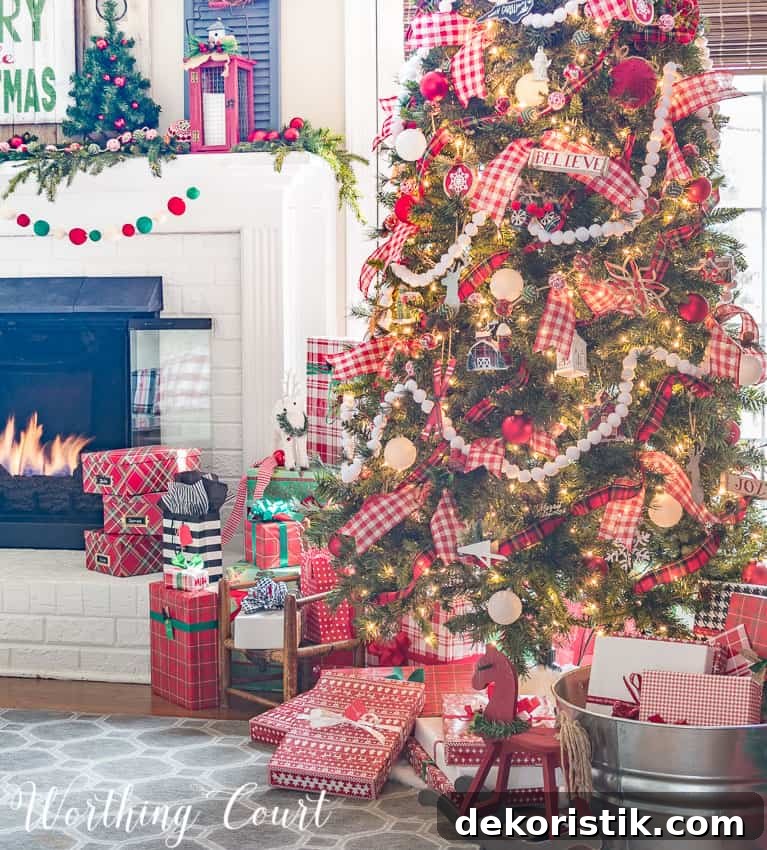 Display Christmas gifts in unexpected containers such as a galvanized tin bucket.
