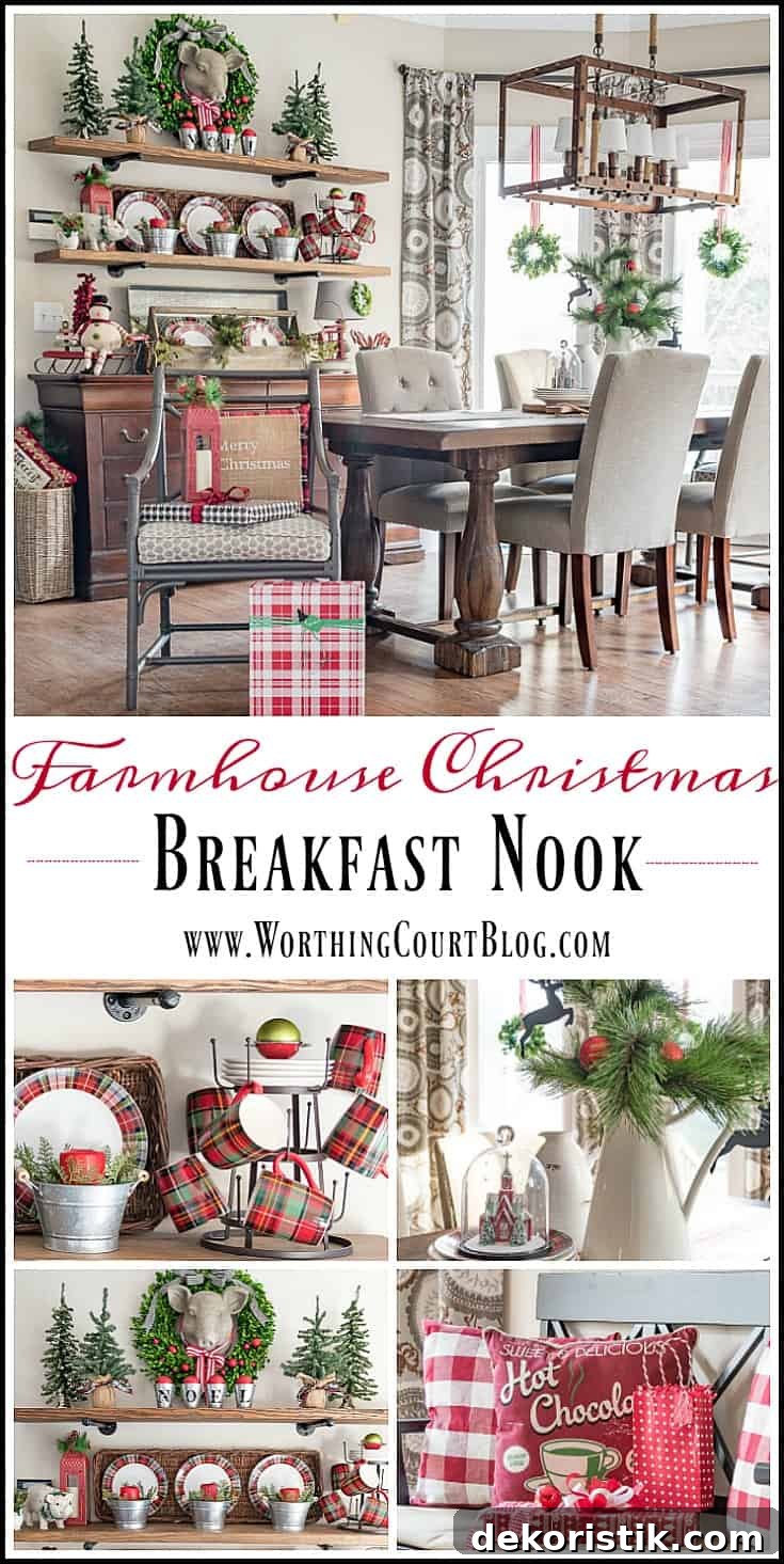 Farmhouse Christmas Breakfast Nook Decor Ideas 14 Farmhouse Christmas Breakfast Nook graphic.