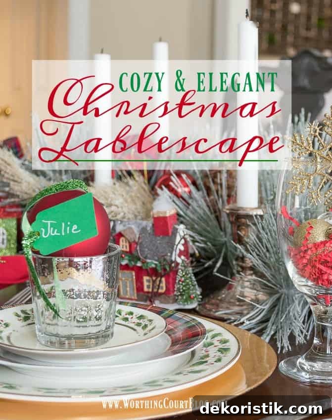 Cozy And Elegant Christmas Tablescape poster.