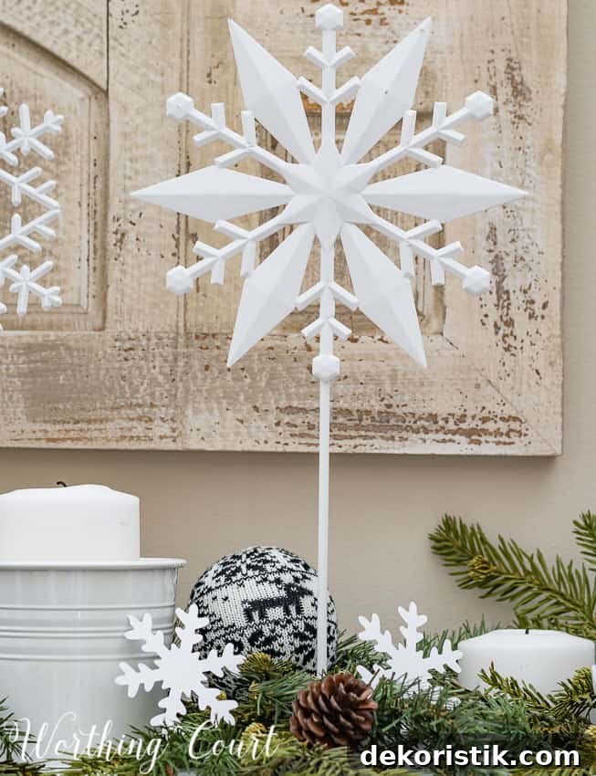 Easy to make snowflakes on a stick .
