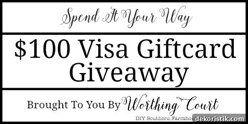 $100 Visa Giftcard Giveaway || Worthing Court