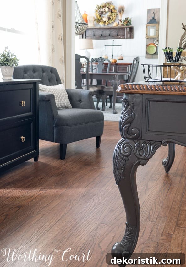 The Evolution Of A Farmhouse Style Home Office || Worthing Court