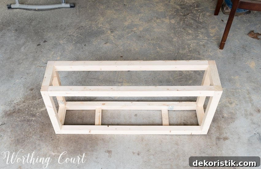 A shot of the base on the concrete floor.