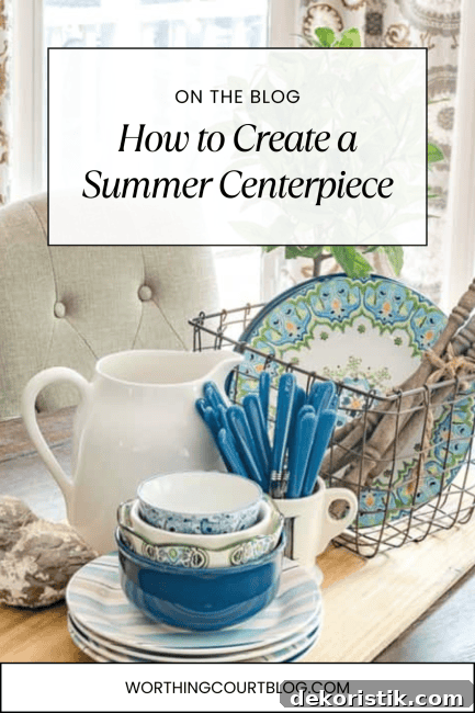 Need a summer centerpiece that’s easy and stunning? This simple step-by-step guide shows you how to create a beautiful table focal point with pieces you may already have at home. Perfect for dining rooms or kitchen tables!