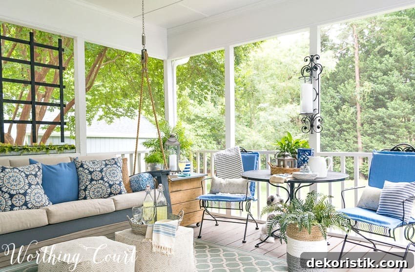 These easy tips will help you create a relaxing oasis on your porch || Worthing Court