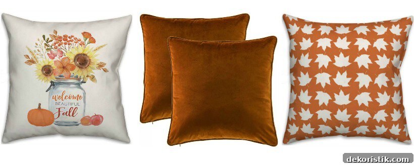 Copper fall pillow covers