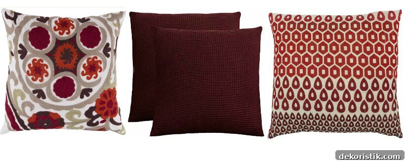 burgundy fall pillow covers