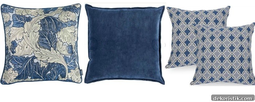 blue pillow covers