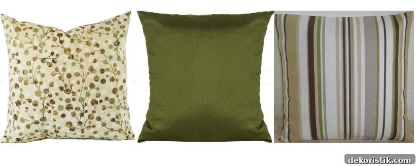 green fall pillow covers