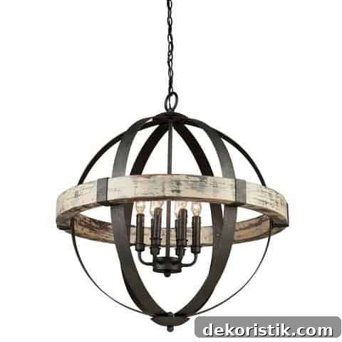 Costello Orb Rustic Chandelier || Worthing Court