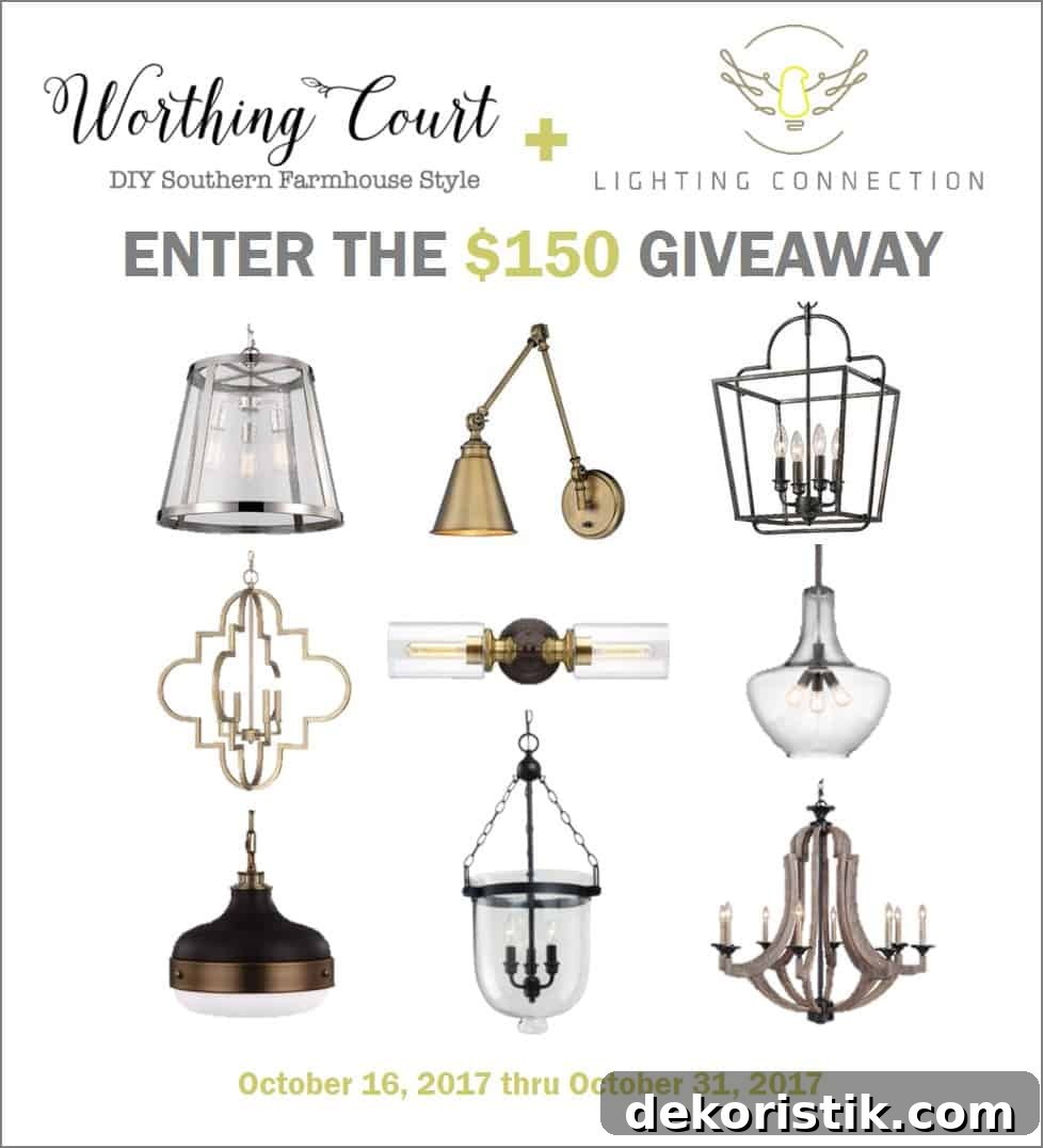 $150 Giveaway from Lighting Connection || Worthing Court